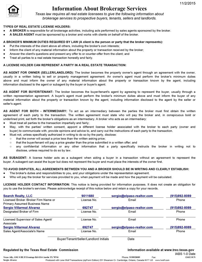 SELL my house El Paso and Austin